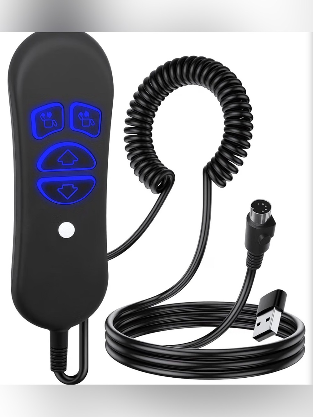 4-Button 5-Pin Power Recliner Remote Lift Chair Hand Control w/USB & Backlight